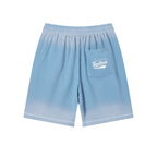 Unisex Sunfade Waffle Raw Hem Shorts