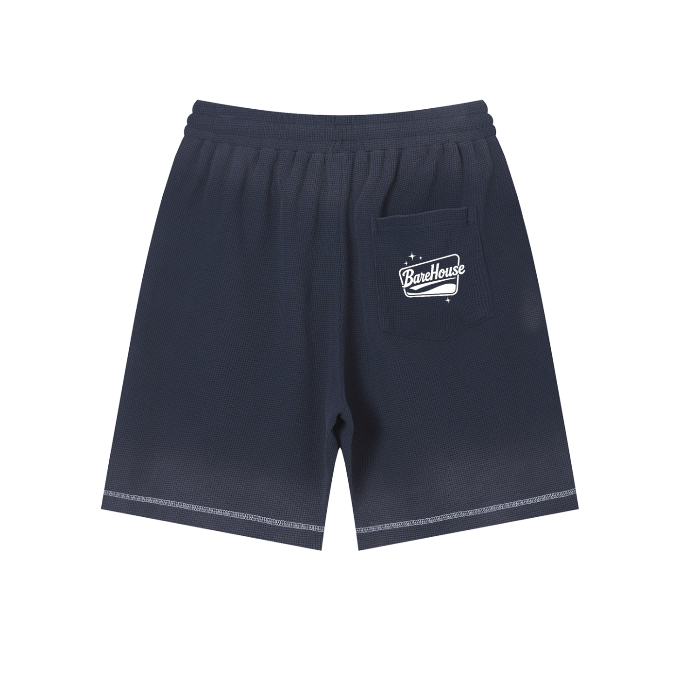 Unisex Sunfade Waffle Raw Hem Shorts
