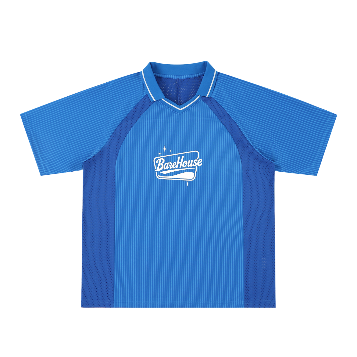 Striped V-Neck Soccer Jersey