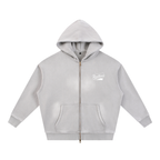 Sunfade Two-way Zipper Boxy Fleece Hoodie