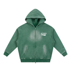 Sunfade Two-way Zipper Boxy Fleece Hoodie