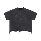 Vintage Wash Boxy Distressed Hem T-Shirt