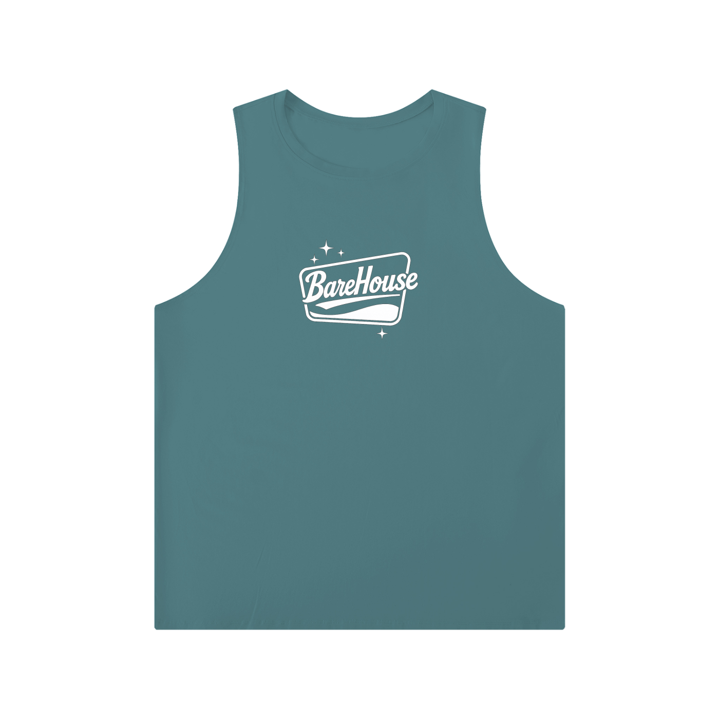 Men's Solid Color Crewneck Tank Top