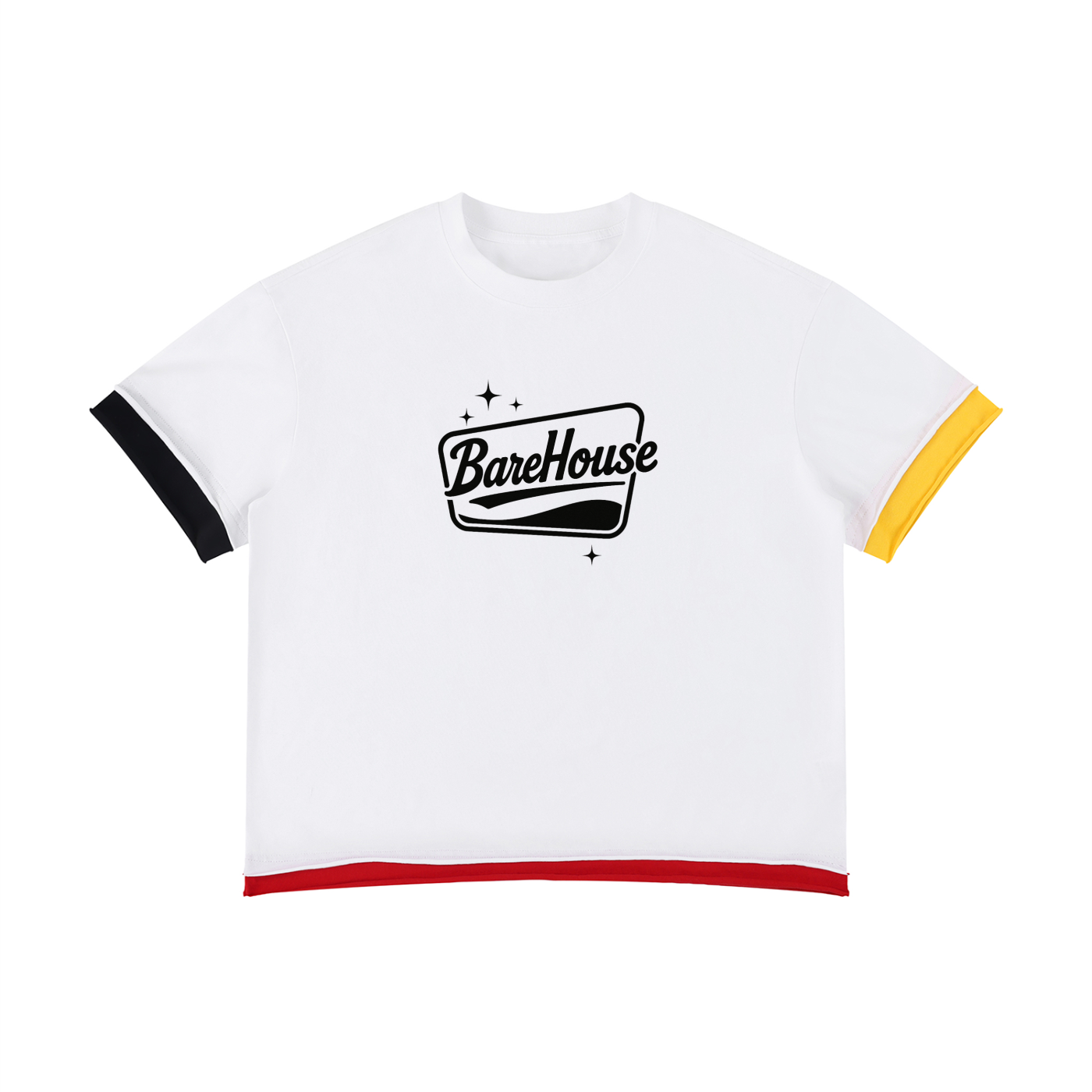Unisex Boxy Color Block T-Shirt