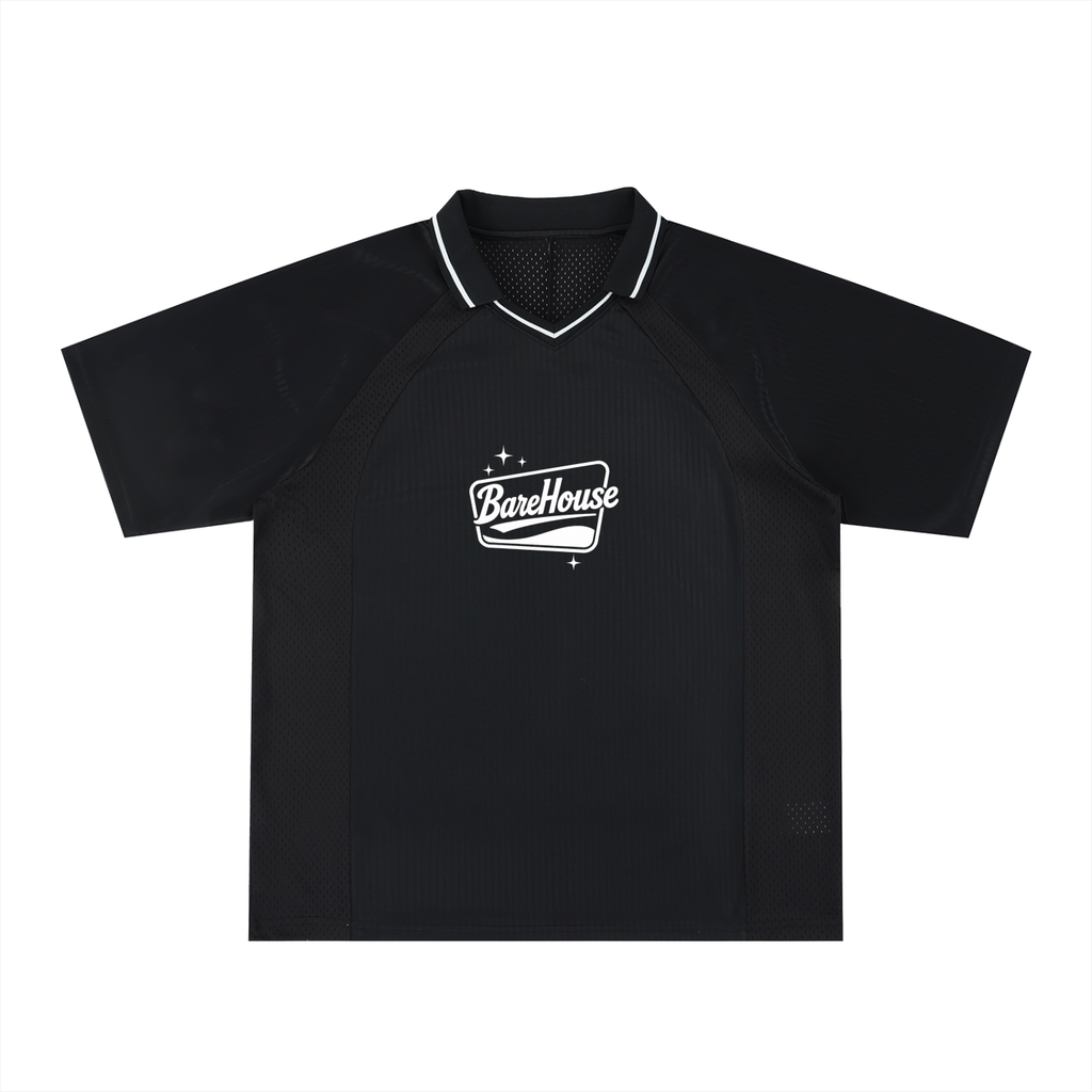 Striped V-Neck Soccer Jersey
