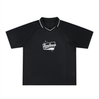 Striped V-Neck Soccer Jersey