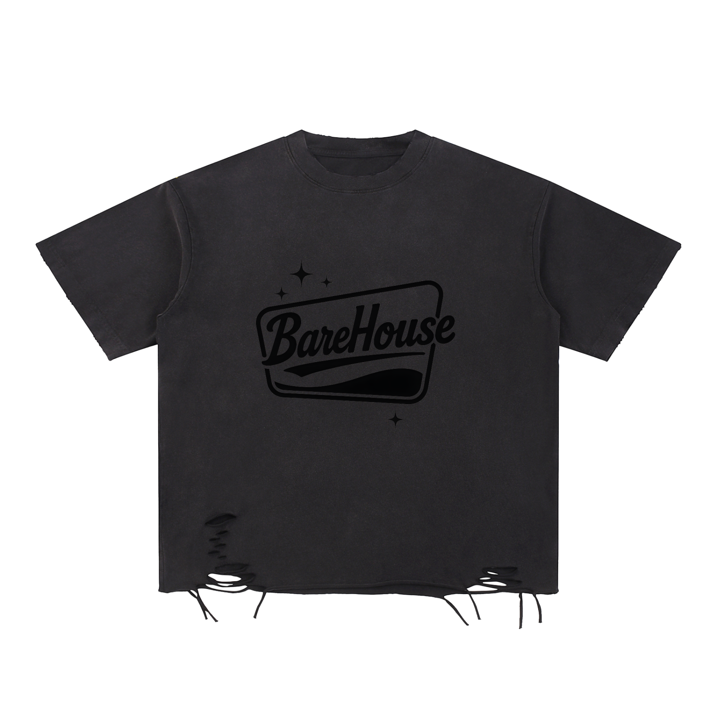 Snow Washed Raw-Hem T-Shirt