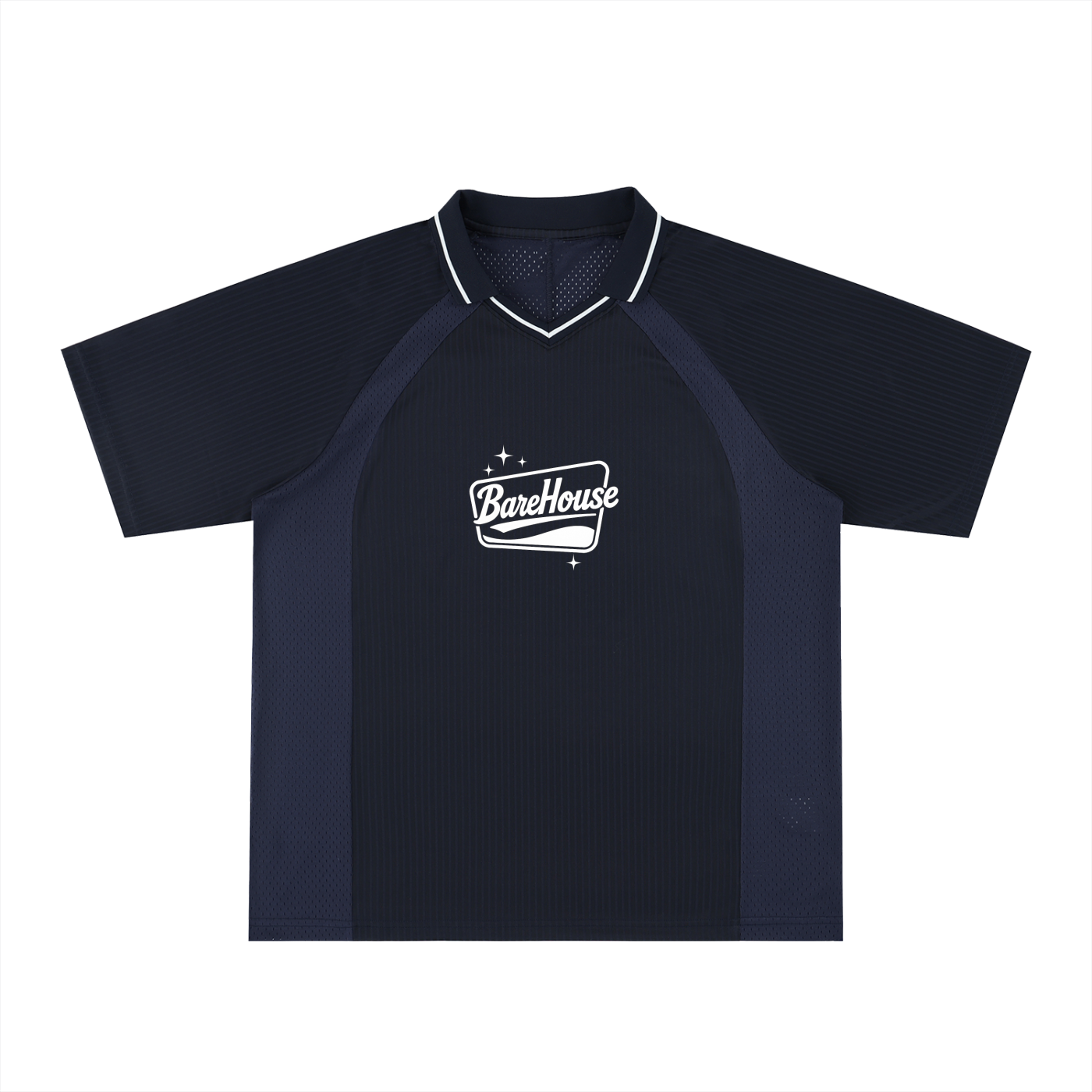 Striped V-Neck Soccer Jersey
