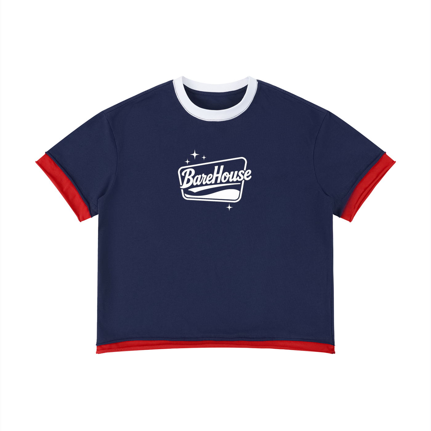 Unisex Boxy Color Block T-Shirt