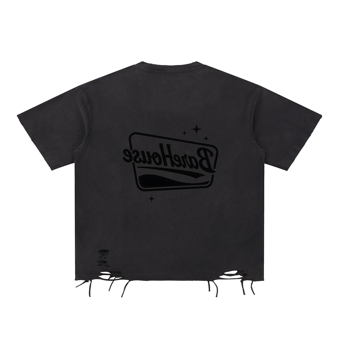 Snow Washed Raw-Hem T-Shirt