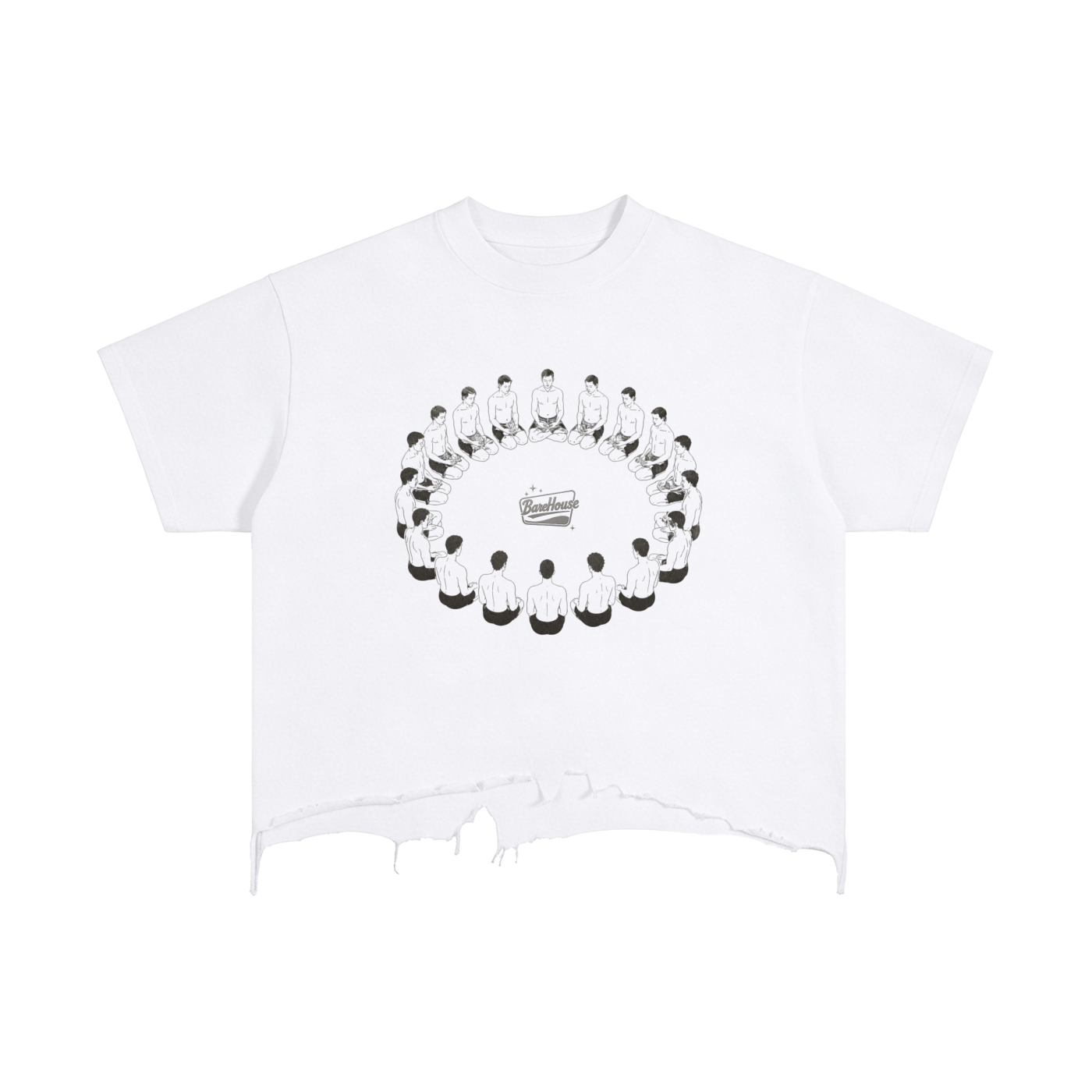 Vintage Wash Boxy Distressed Hem T-Shirt