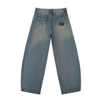 Men's Distressed Barrel Leg Jeans