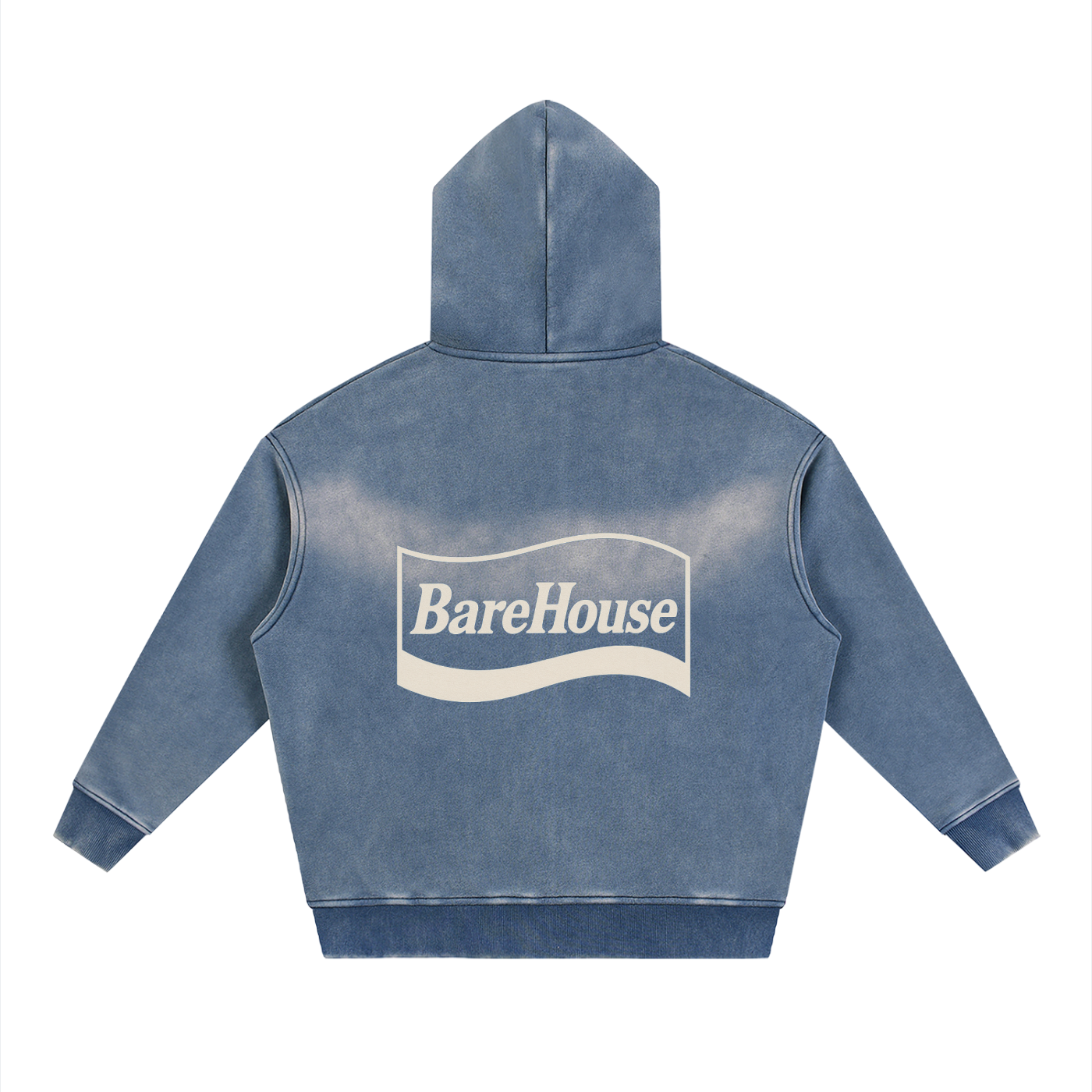 Sunfade Two-way Zipper Boxy Fleece Hoodie