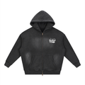 Sunfade Two-way Zipper Boxy Fleece Hoodie