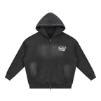Sunfade Two-way Zipper Boxy Fleece Hoodie