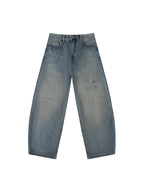 Men's Distressed Barrel Leg Jeans